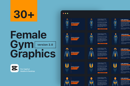 Gym Graphics V2 Female for CapCut ccreation.store