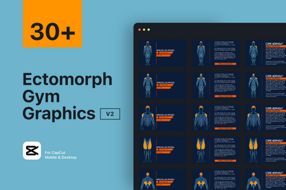 Gym Graphic V2 Ectomorph Bundle for CapCut ccreation.store