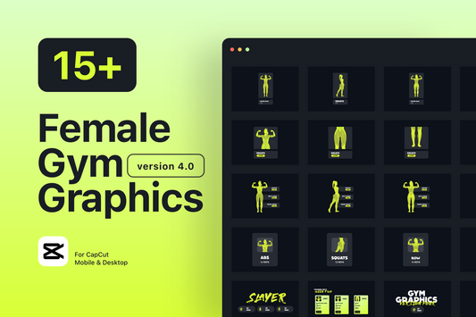 Gym Graphic V4 Female Bundle For Capcut ccreation.store