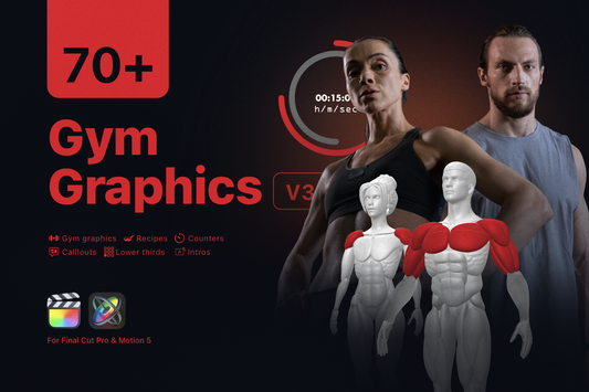 Gym Graphic V3 Pack For Final Cut Pro & Premiere Pro ccreation.store