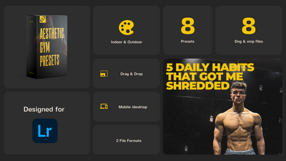 8 Gym Aesthetic lightroom presets Mo Samuels