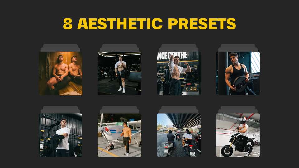 8 Gym Aesthetic lightroom presets Mo Samuels