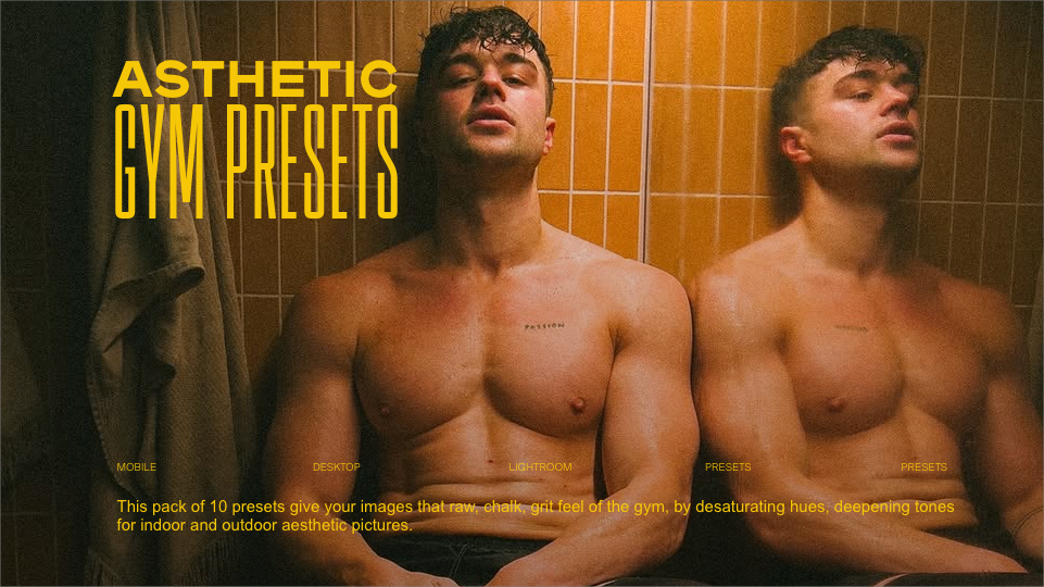 8 Gym Aesthetic lightroom presets Mo Samuels