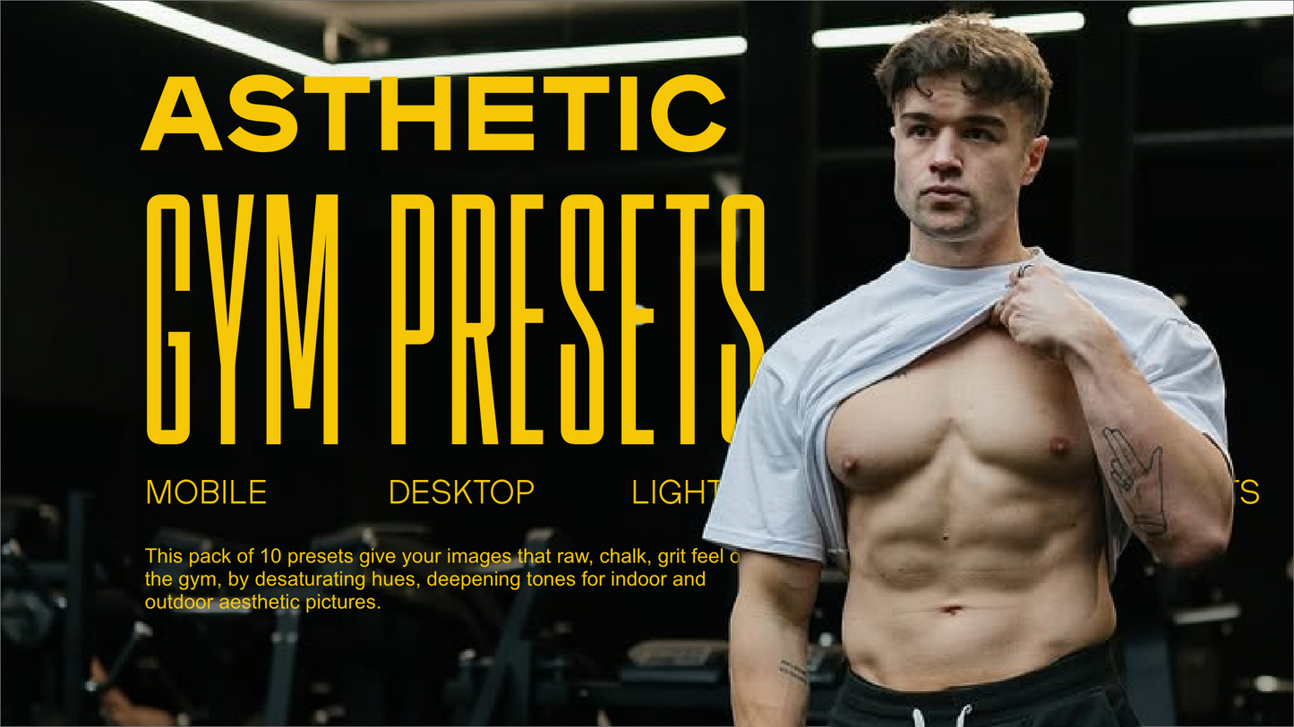 10 Aesthetic Gym Lightroom Presets