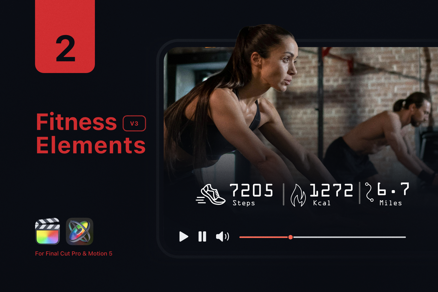 Gym Graphics V3 Male For Final Cut Pro & Premiere Pro ccreation.store