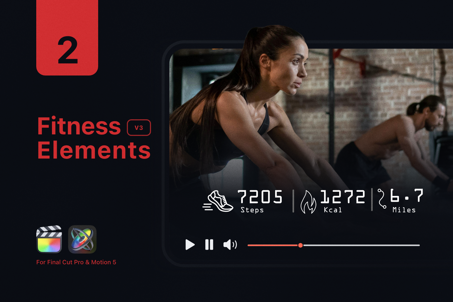 Gym Graphics V3 Male For Final Cut Pro & Premiere Pro ccreation.store