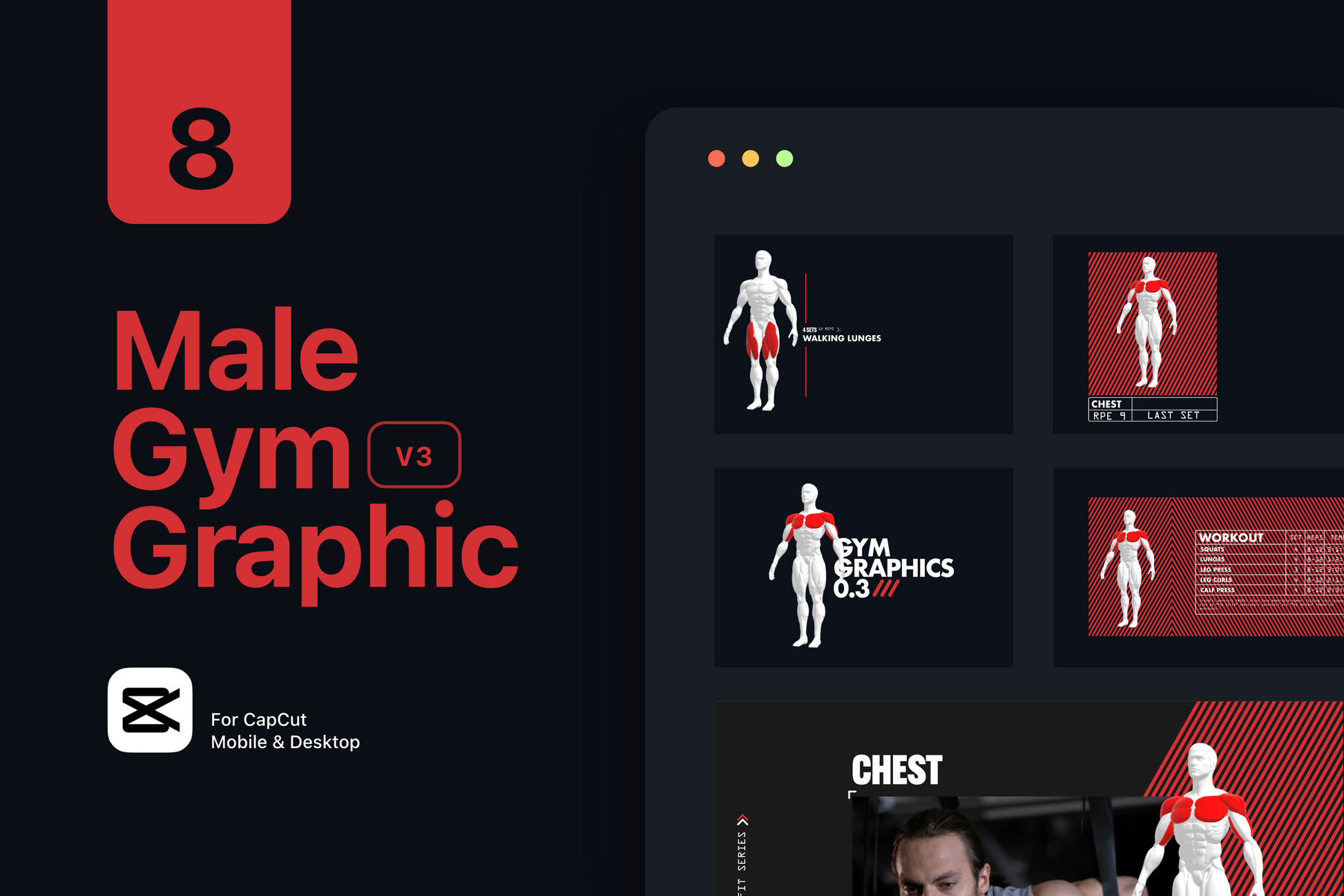 Free Gym Graphics V3 - CapCut ccreation.store