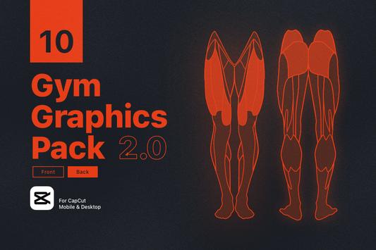 Gym Graphic V2 Female Lower Body Front & Back For Capcut ccreation.store