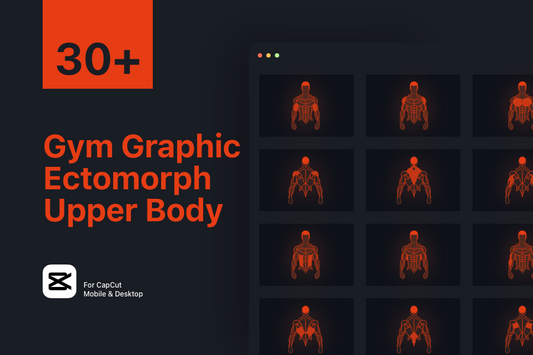 Workout Graphic V2 Ectomorph Upper Body Front & Back For CapCut ccreation.store