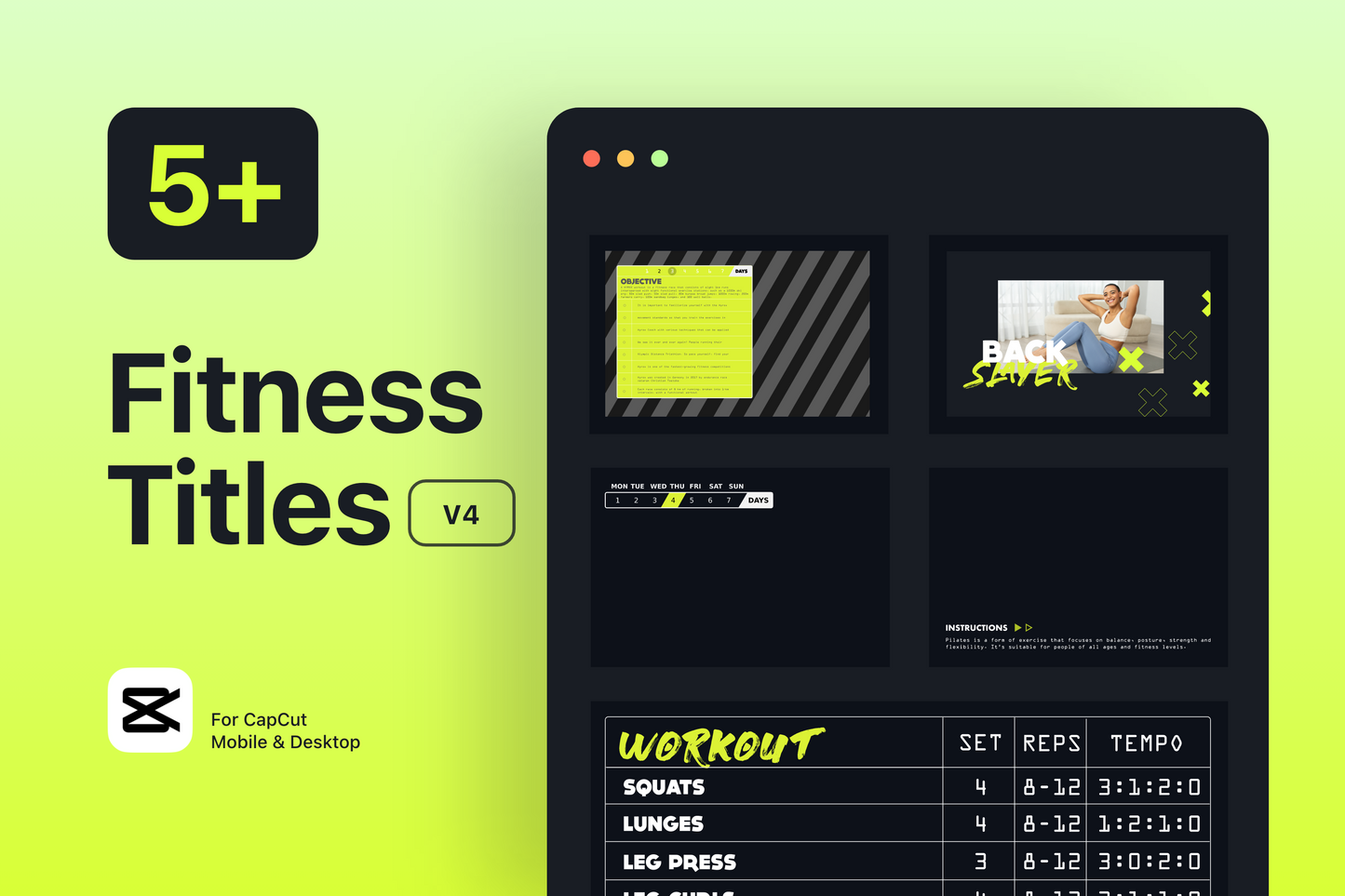 Gym Graphic V4 Female Bundle For Capcut ccreation.store