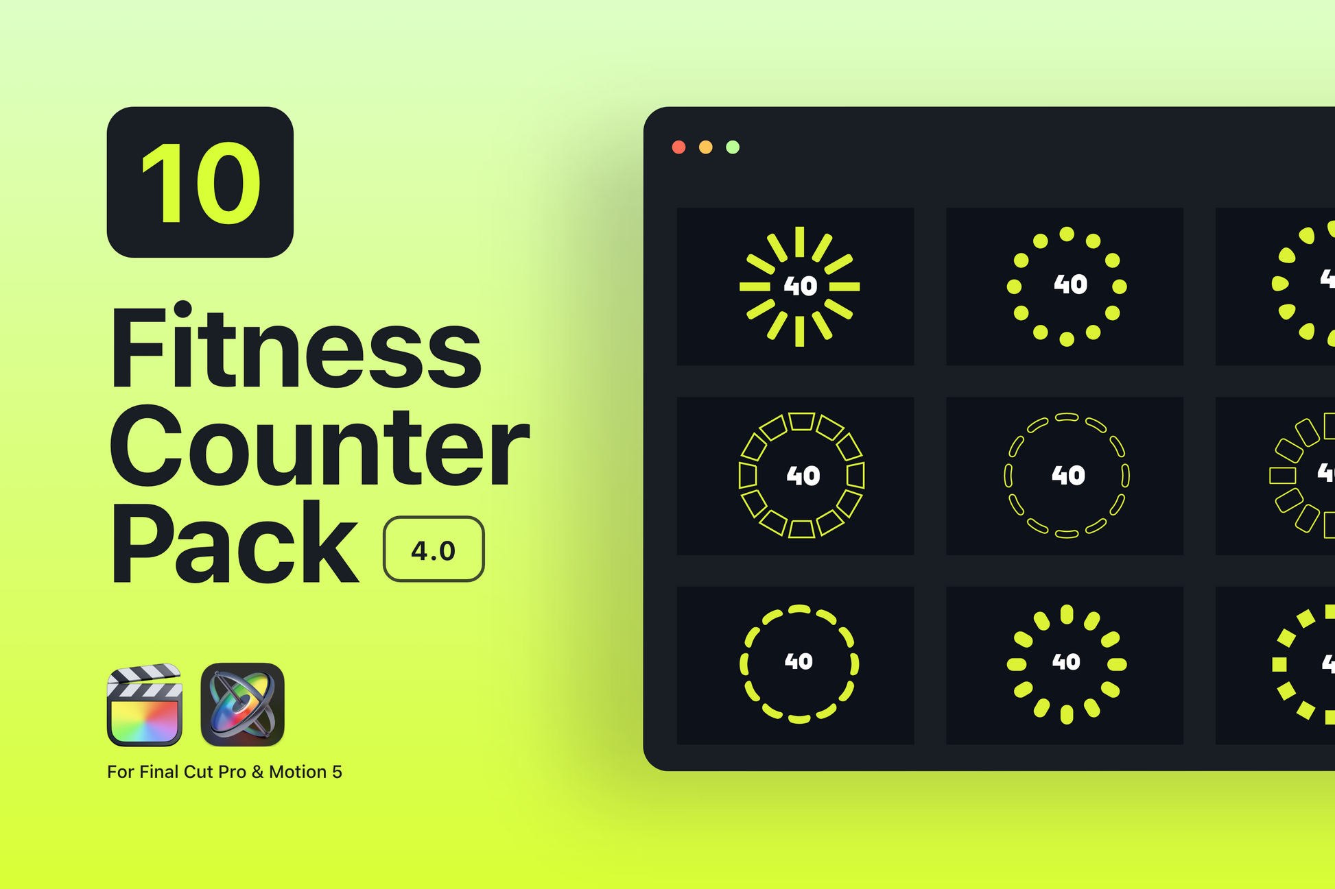 Count Timers Pack For Final Cut Pro ccreation.store