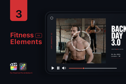 Gym Graphic V3 Pack For Final Cut Pro & Premiere Pro ccreation.store
