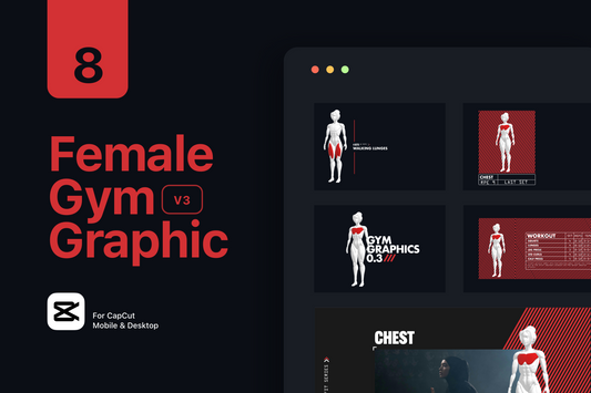 Female Gym Graphics V3 - CapCut ccreation.store