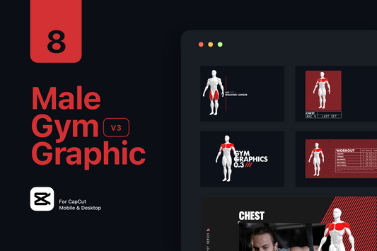 Male Gym Graphics V3 - CapCut ccreation.store