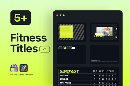 Gym Graphics V4 Pack - Female Anatomy for Final cut pro Template ccreation.store