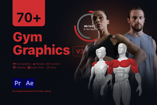 Gym Graphic V3 Pack For Final Cut Pro & Premiere Pro ccreation.store