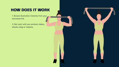 Female Exercise Illustrations - 40+ PNG Workout Clipart, Fitness Clipart, DFY Content for Workouts
