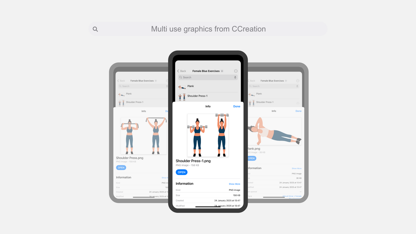 Female Exercise Illustrations - 40+ PNG Workout Clipart, Fitness Clipart, DFY Content for Workouts