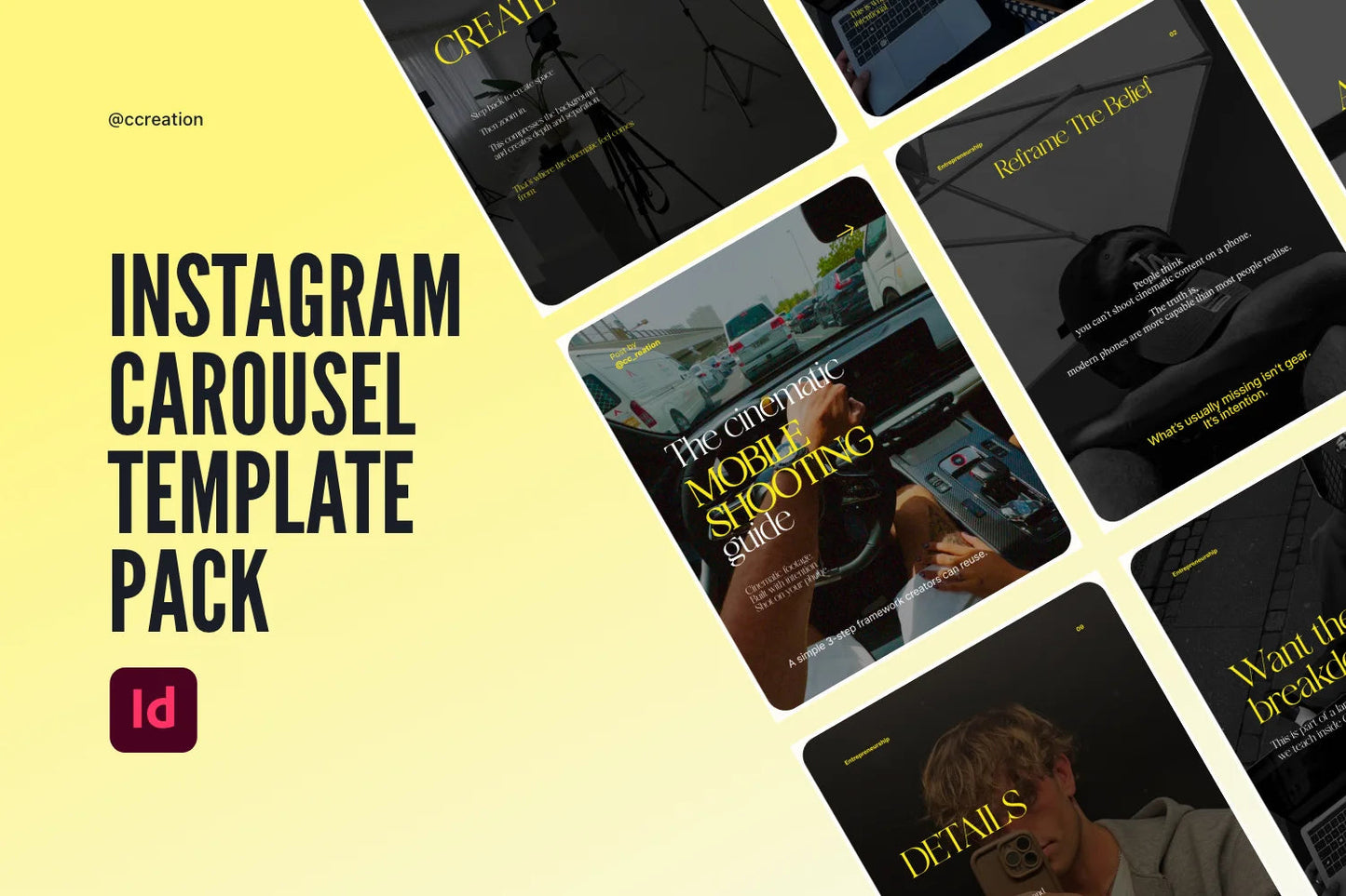 Instagram Carousel Adobe InDesign Template Bundle – All Collections (Complete Carousel Pack) ccreation.store