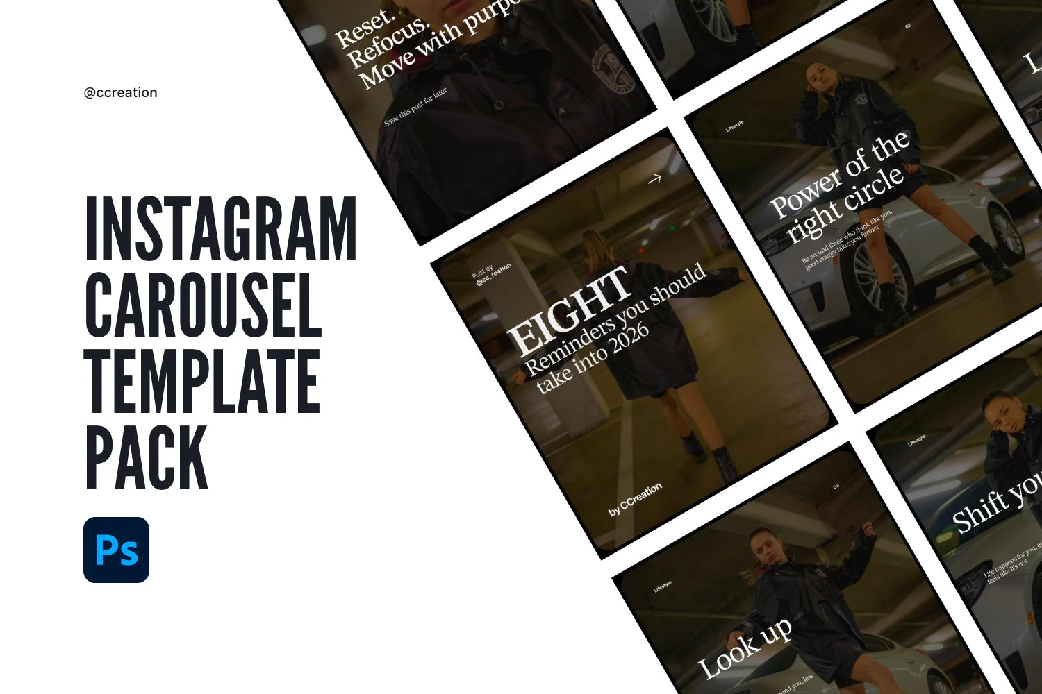 Instagram Carousel Adobe Photoshop Template Bundle – All Collections (Complete Carousel Pack) ccreation.store