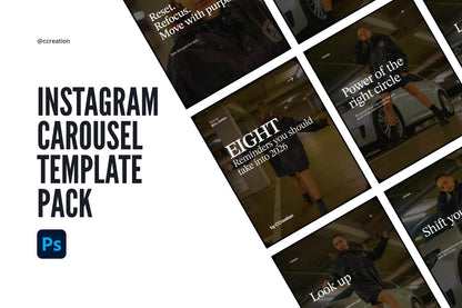 Instagram Carousel Adobe Photoshop Template Bundle – All Collections (Complete Carousel Pack) ccreation.store