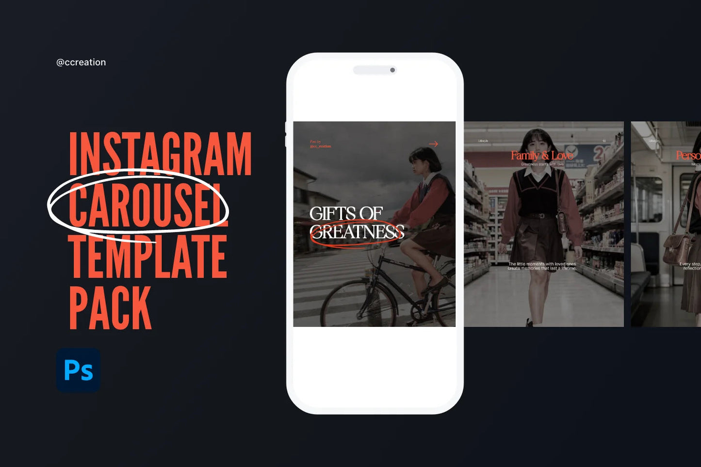 Instagram Carousel Adobe Photoshop Template Bundle – All Collections (Complete Carousel Pack) ccreation.store