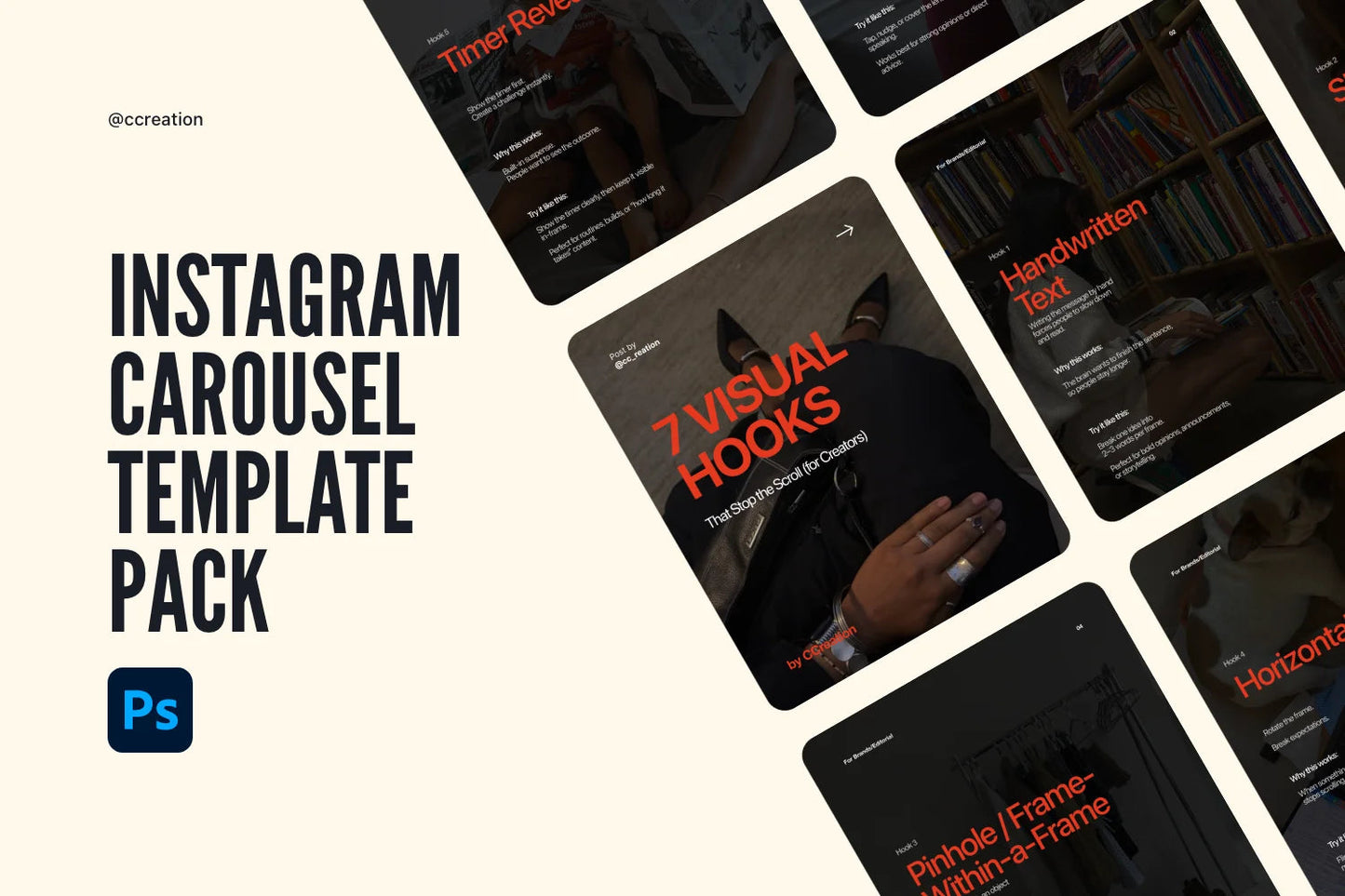 Instagram Carousel Adobe Photoshop Template Bundle – All Collections (Complete Carousel Pack) ccreation.store