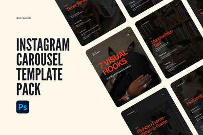 Instagram Carousel Adobe Photoshop Template Bundle – All Collections (Complete Carousel Pack) ccreation.store