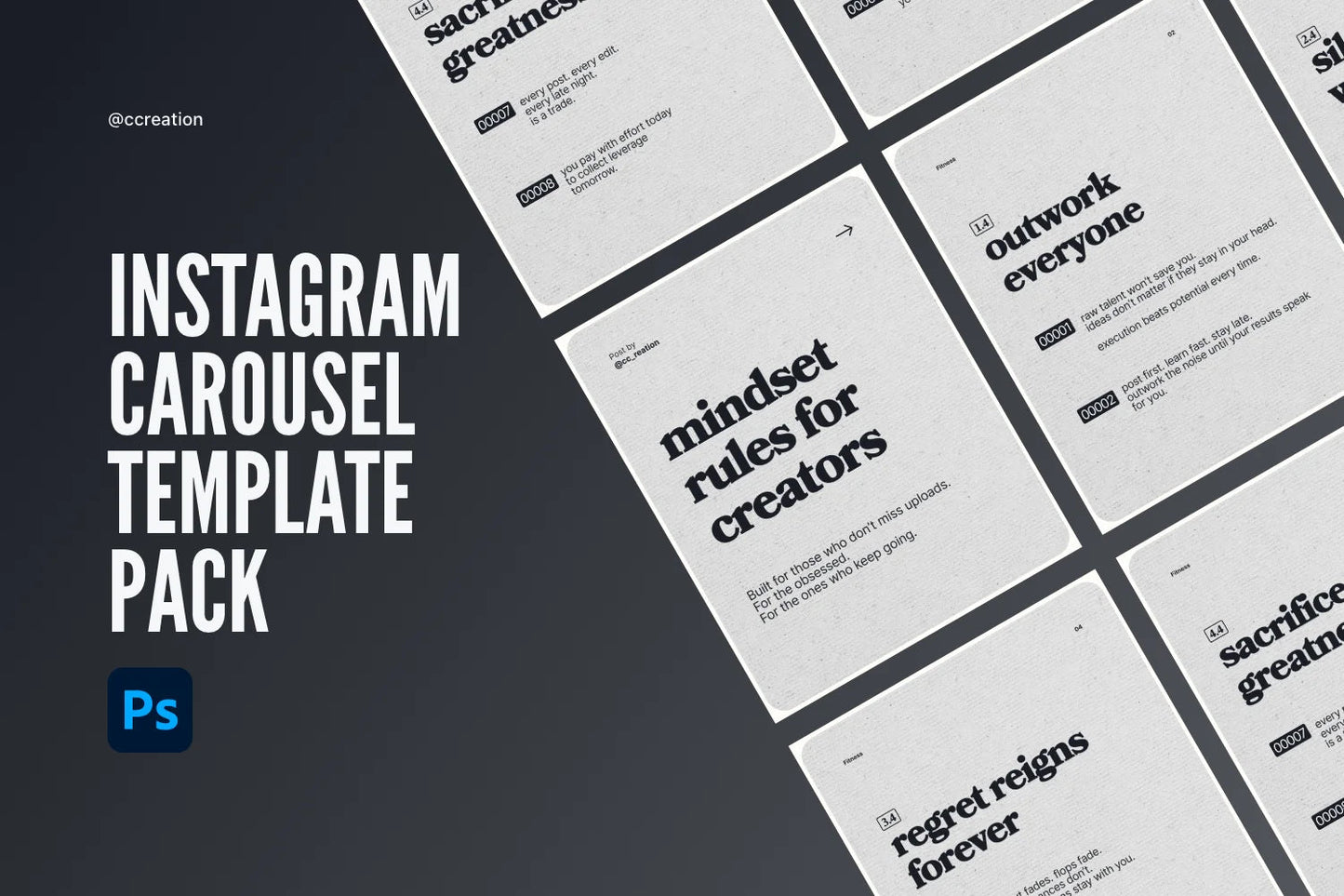 Instagram Carousel Adobe Photoshop Template Bundle – All Collections (Complete Carousel Pack) ccreation.store