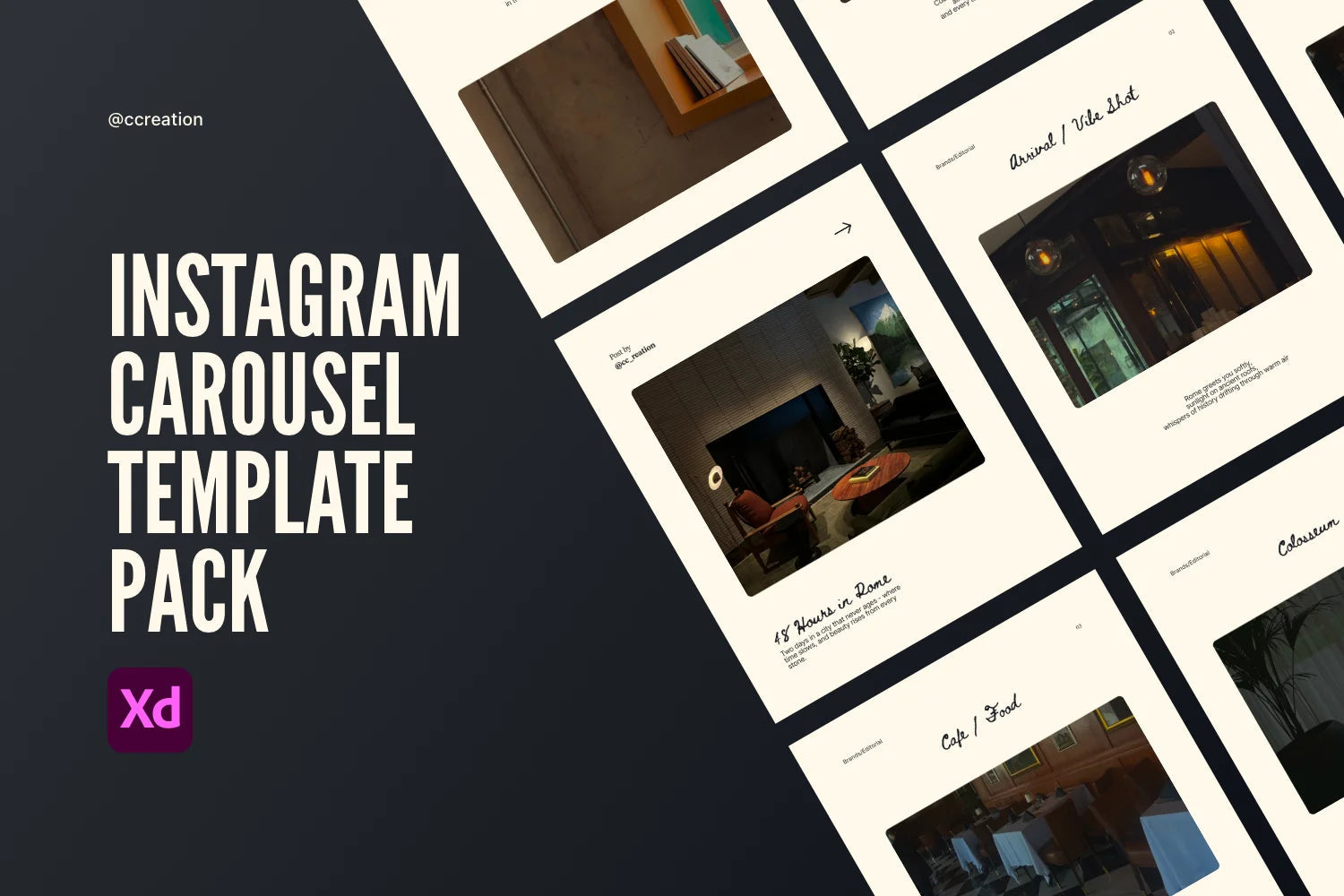 Instagram Carousel Adobe XD Template Bundle – All Collections (Complete Carousel Pack) ccreation.store