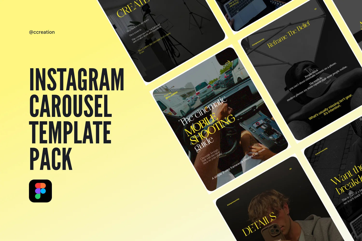 Instagram Carousel Figma Template Bundle – All Collections (Complete Carousel Pack) ccreation.store