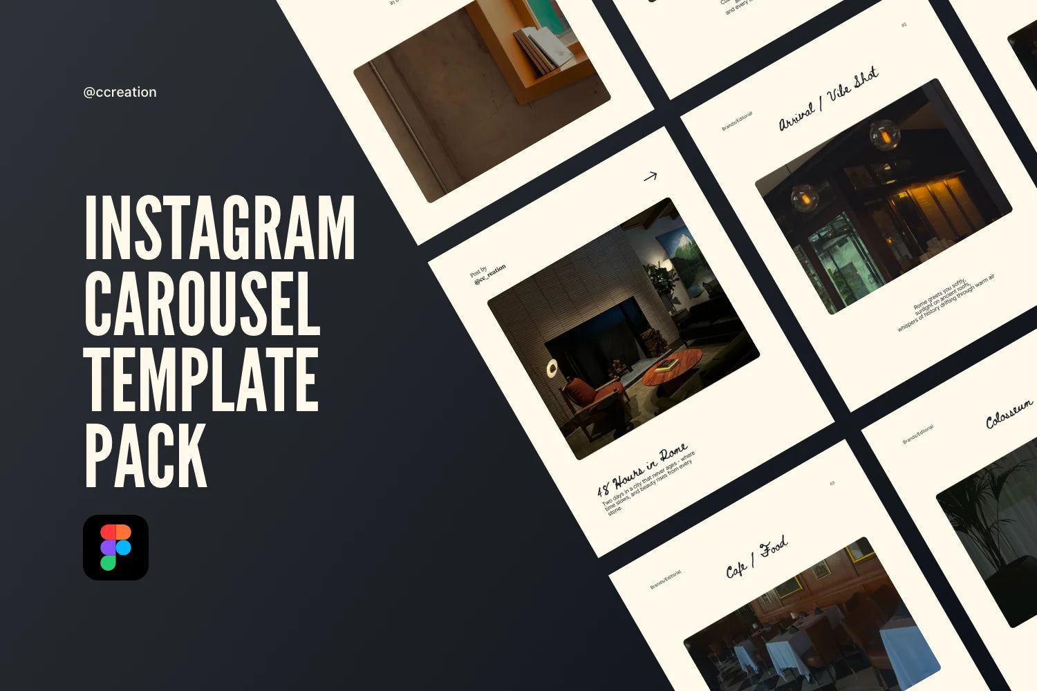 Instagram Carousel Figma Template Bundle – All Collections (Complete Carousel Pack) ccreation.store