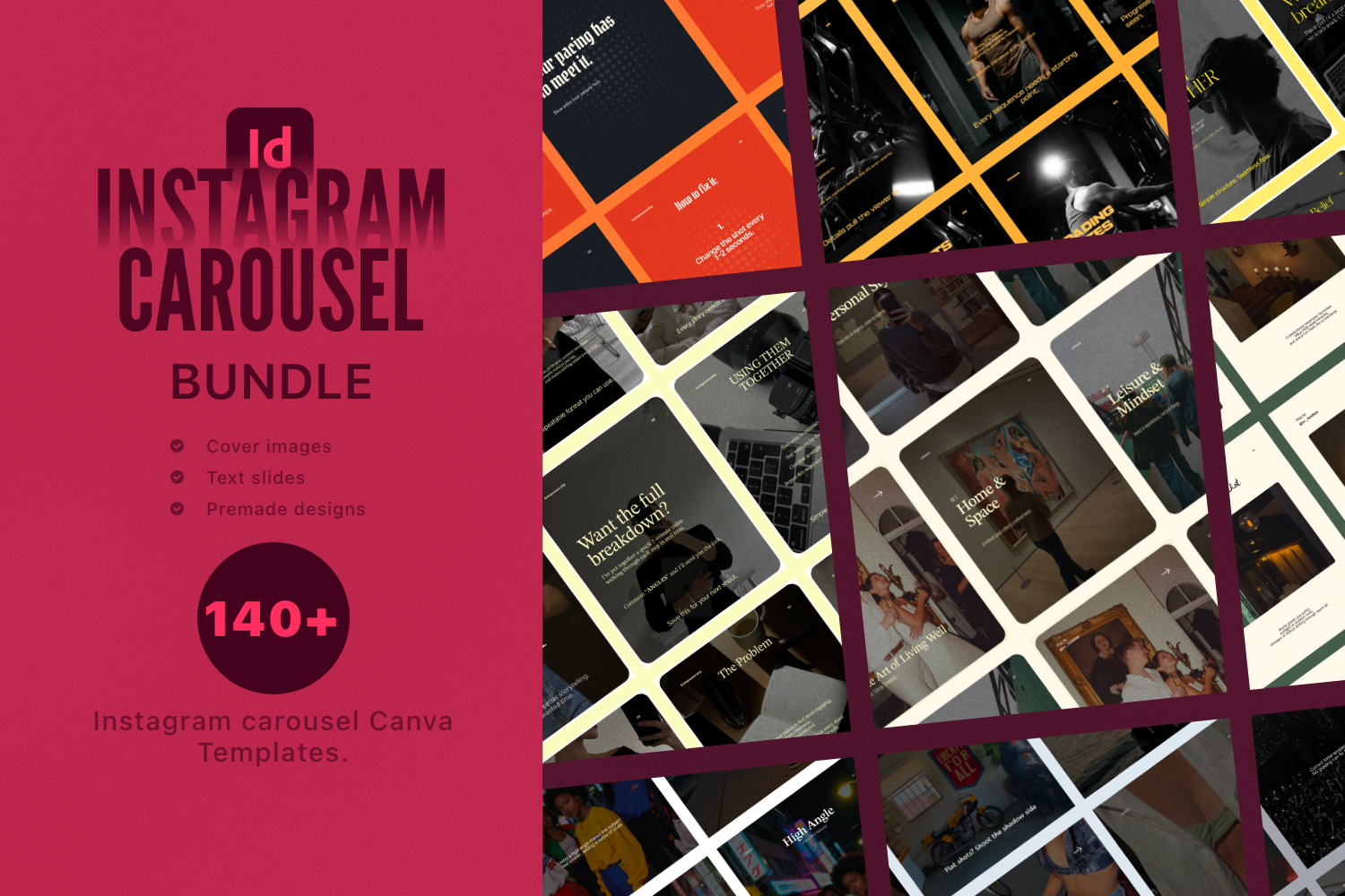 Instagram Carousel Adobe InDesign Template Bundle – All Collections (Complete Carousel Pack) ccreation.store