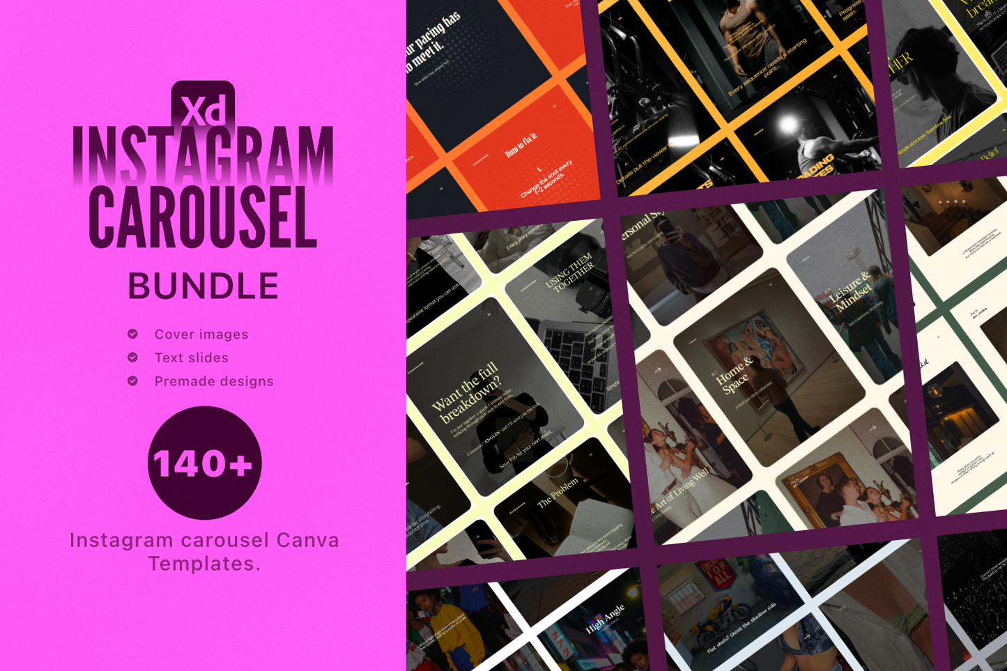 Instagram Carousel Adobe XD Template Bundle – All Collections (Complete Carousel Pack) ccreation.store