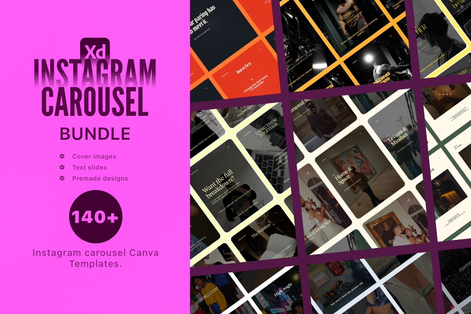 Instagram Carousel Adobe XD Template Bundle – All Collections (Complete Carousel Pack) ccreation.store