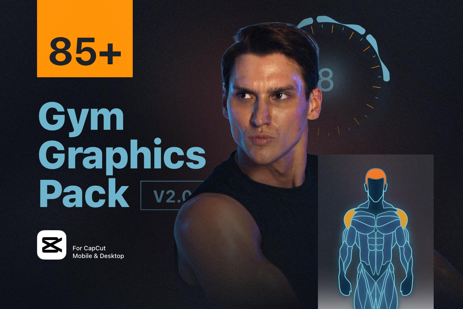 Gym Graphic V2 Ectomorph Bundle for CapCut ccreation.store
