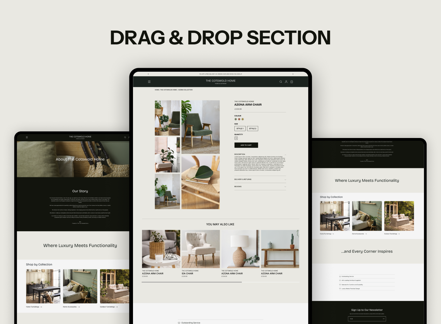 Motu Premium Furniture & Home Decor Shopify Store Responsive Theme Motu