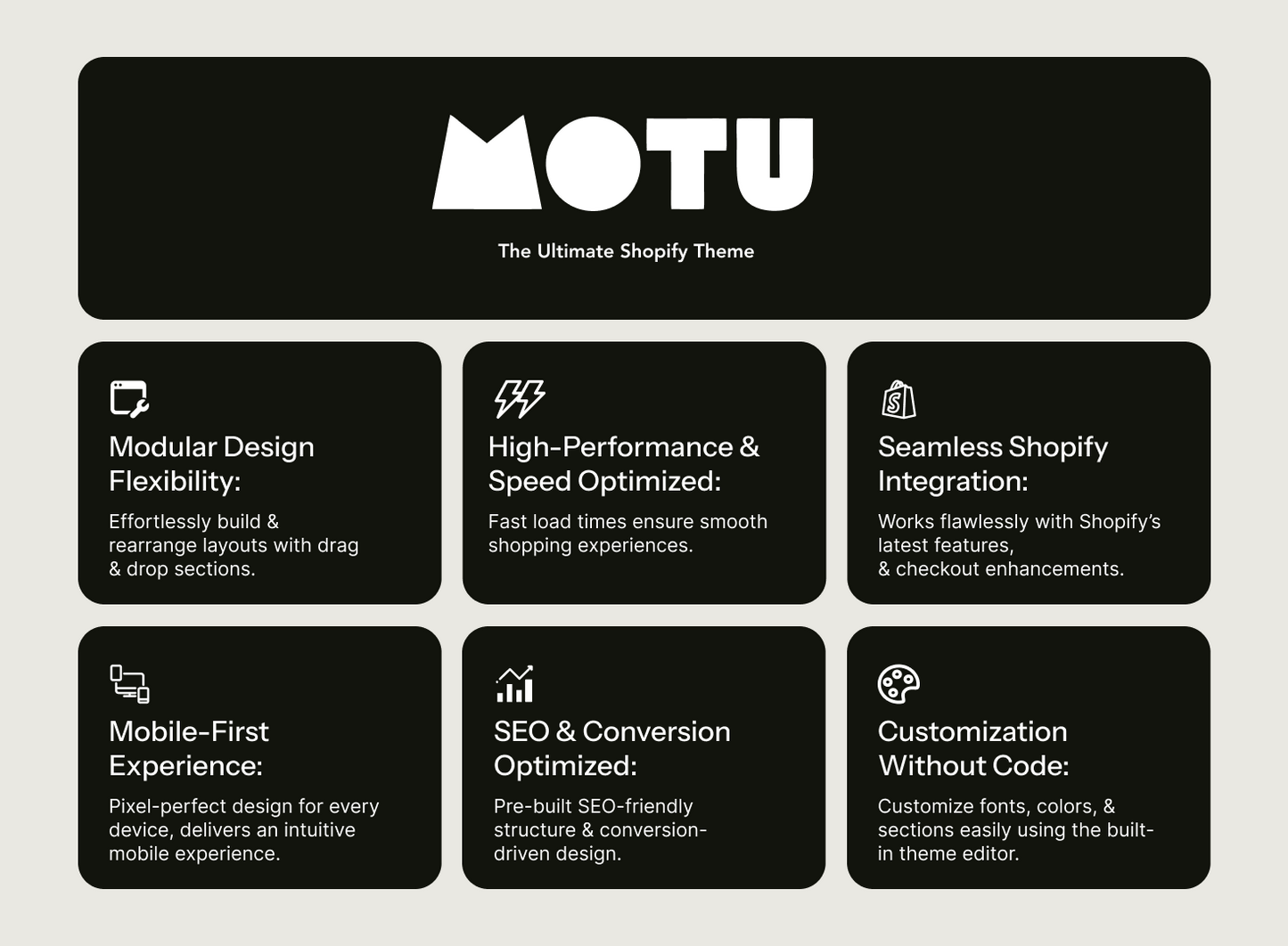 Motu Premium Furniture & Home Decor Shopify Store Responsive Theme Motu