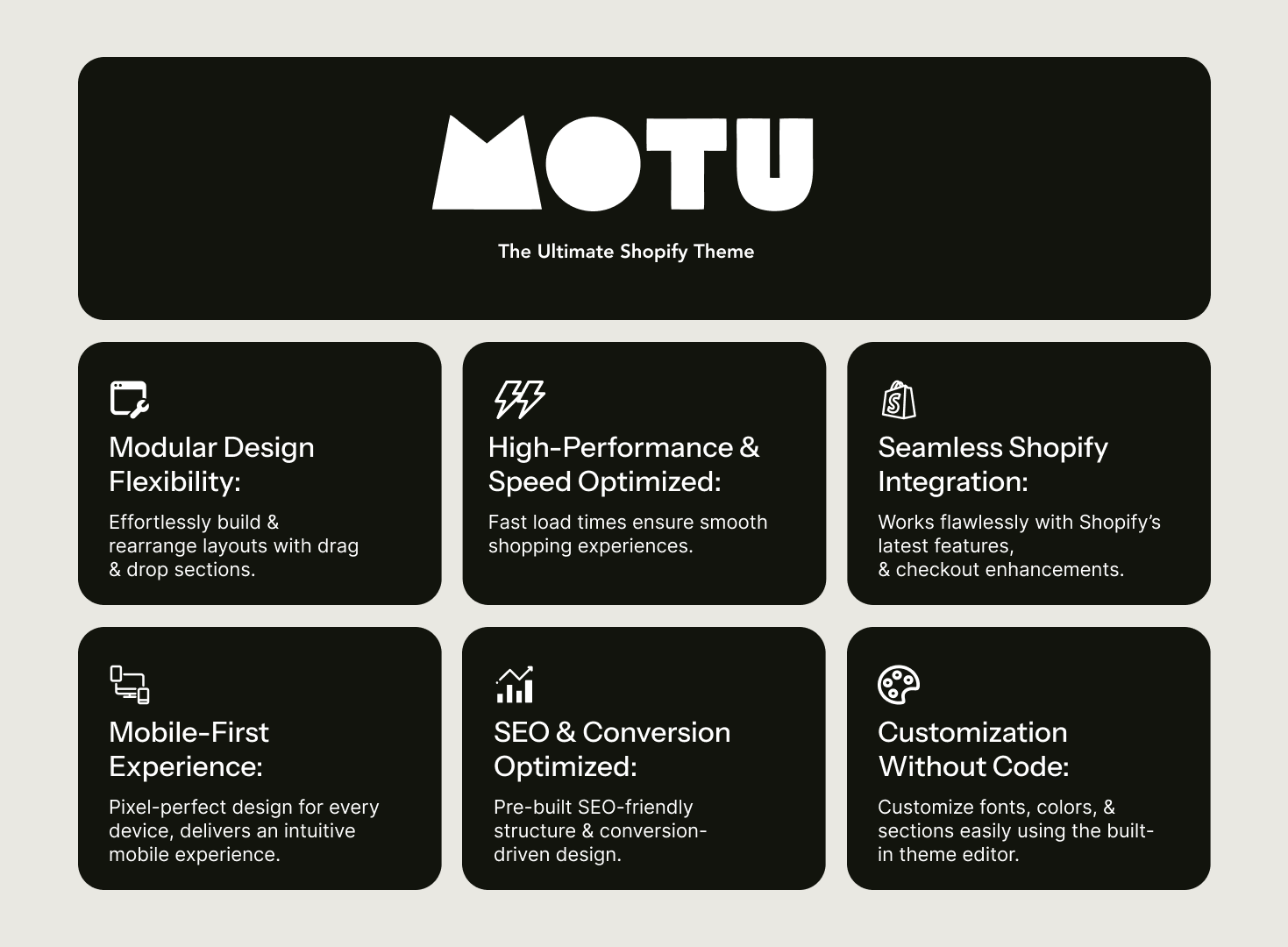 Motu Premium Furniture & Home Decor Shopify Store Responsive Theme Motu
