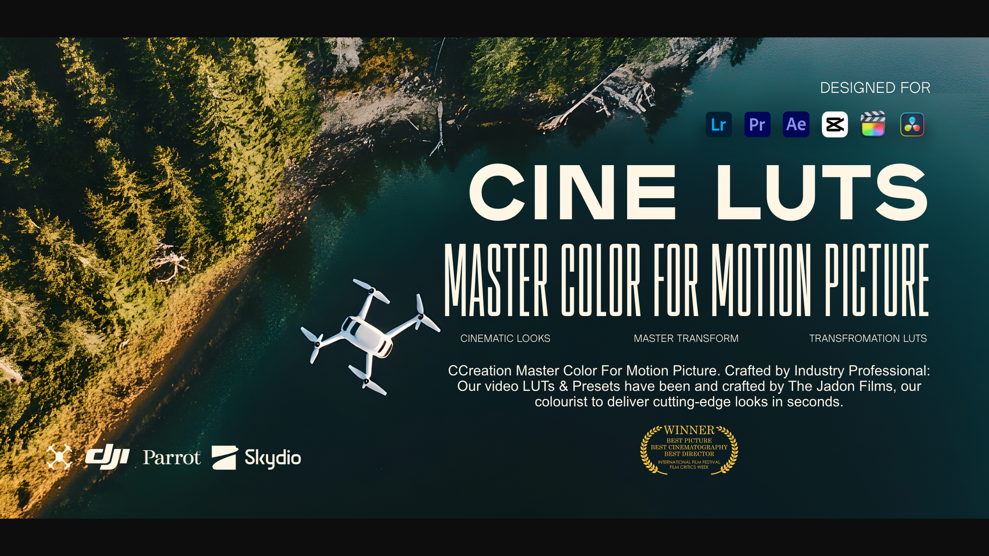 Drone luts for capcut that work with a variety of DJI drone cameras, lighting and different landscapes. Suitable from the moody landscapes of the Faroe Islands to midday sunsets - CCreation.store