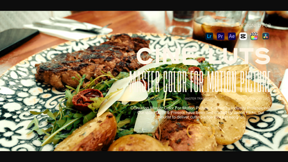 Cinematic food Color grading LUTs & Lightroom Presets pack for Videos and Photos. FOOD Film LUT variations and Lightroom Mobile & Desktop