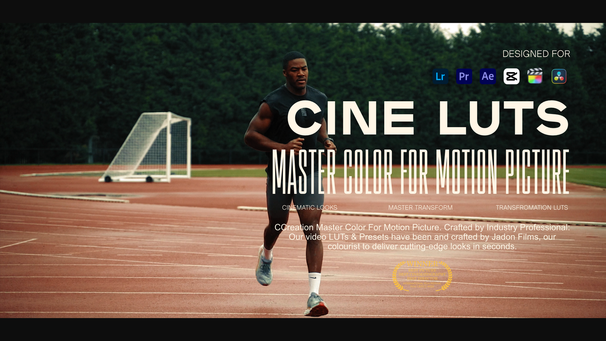 cinematic running LUTs and lightroom presets that allow you to quickly and easily achieve a big budget look at a discount price - CCreation.store