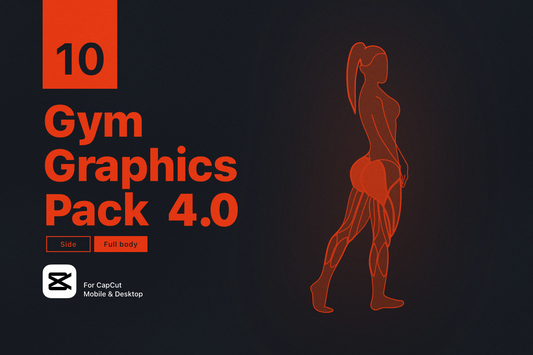 Gym Graphic V4 Female Front & Back For Capcut ccreation.store