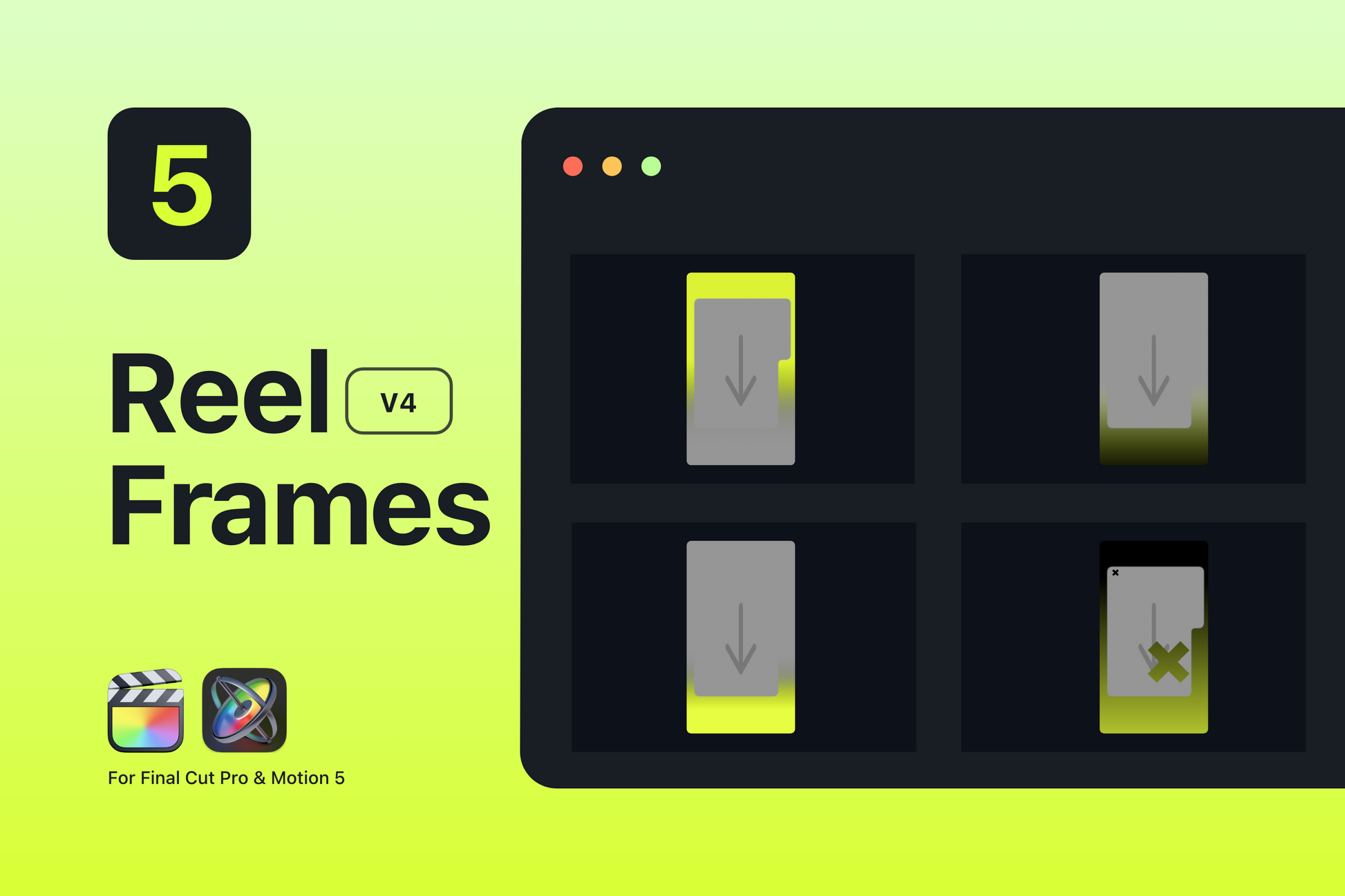 Vertical Frames For Final Cut Pro ccreation.store