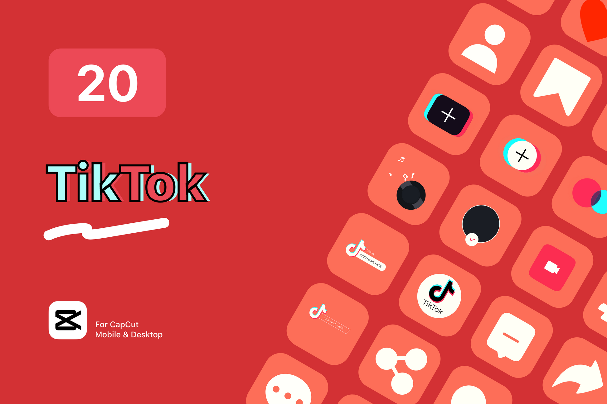 Tiktok Animated Icons for CapCut ccreation.store