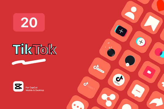 Tiktok animated icons For Capcut ccreation.store