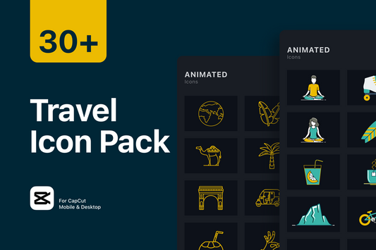 Animated Travel Graphics Pack For Capcut ccreation.store