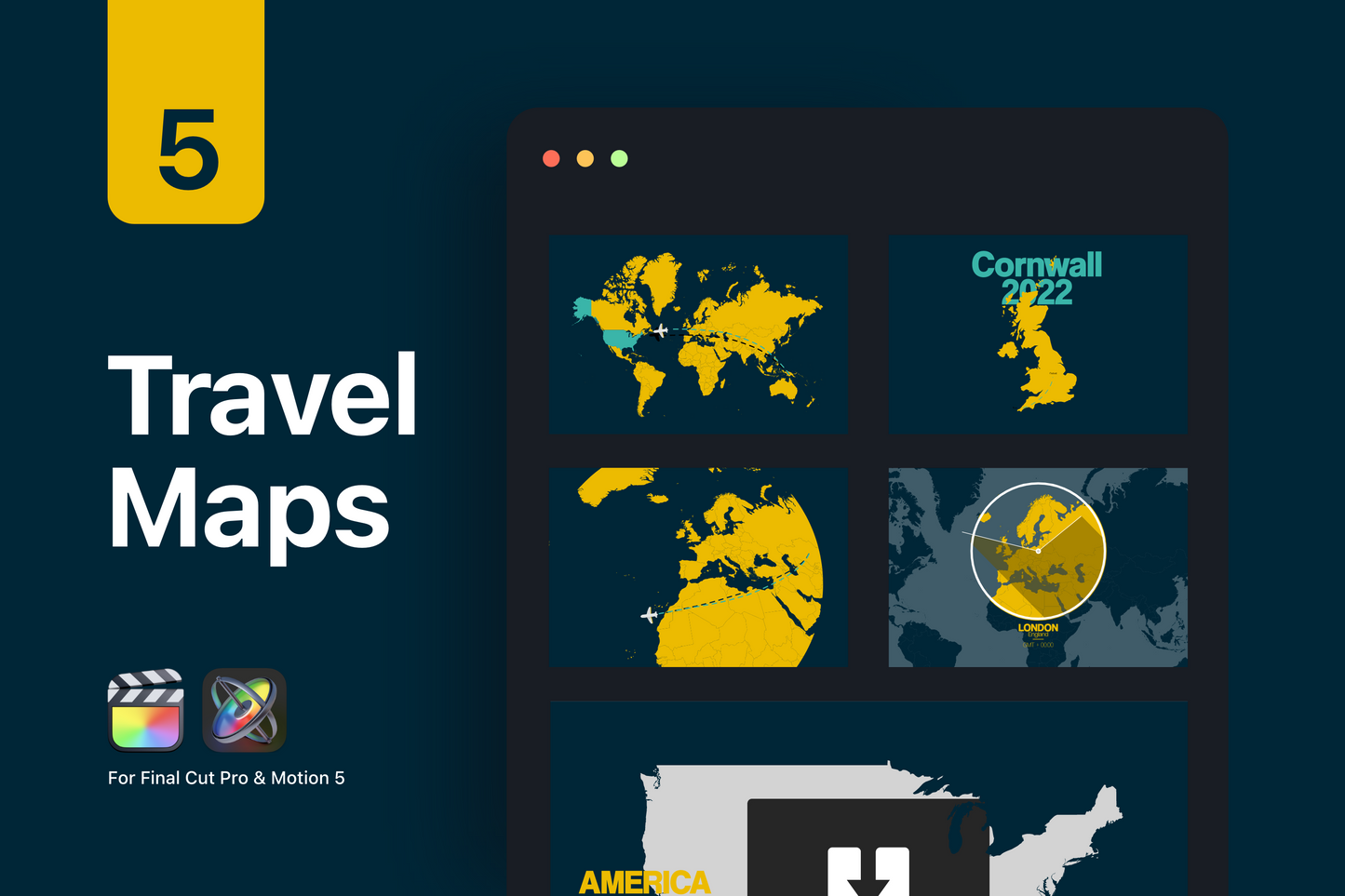 Animated Travel Pack for Final Cut Pro & Premiere Pro ccreation.store