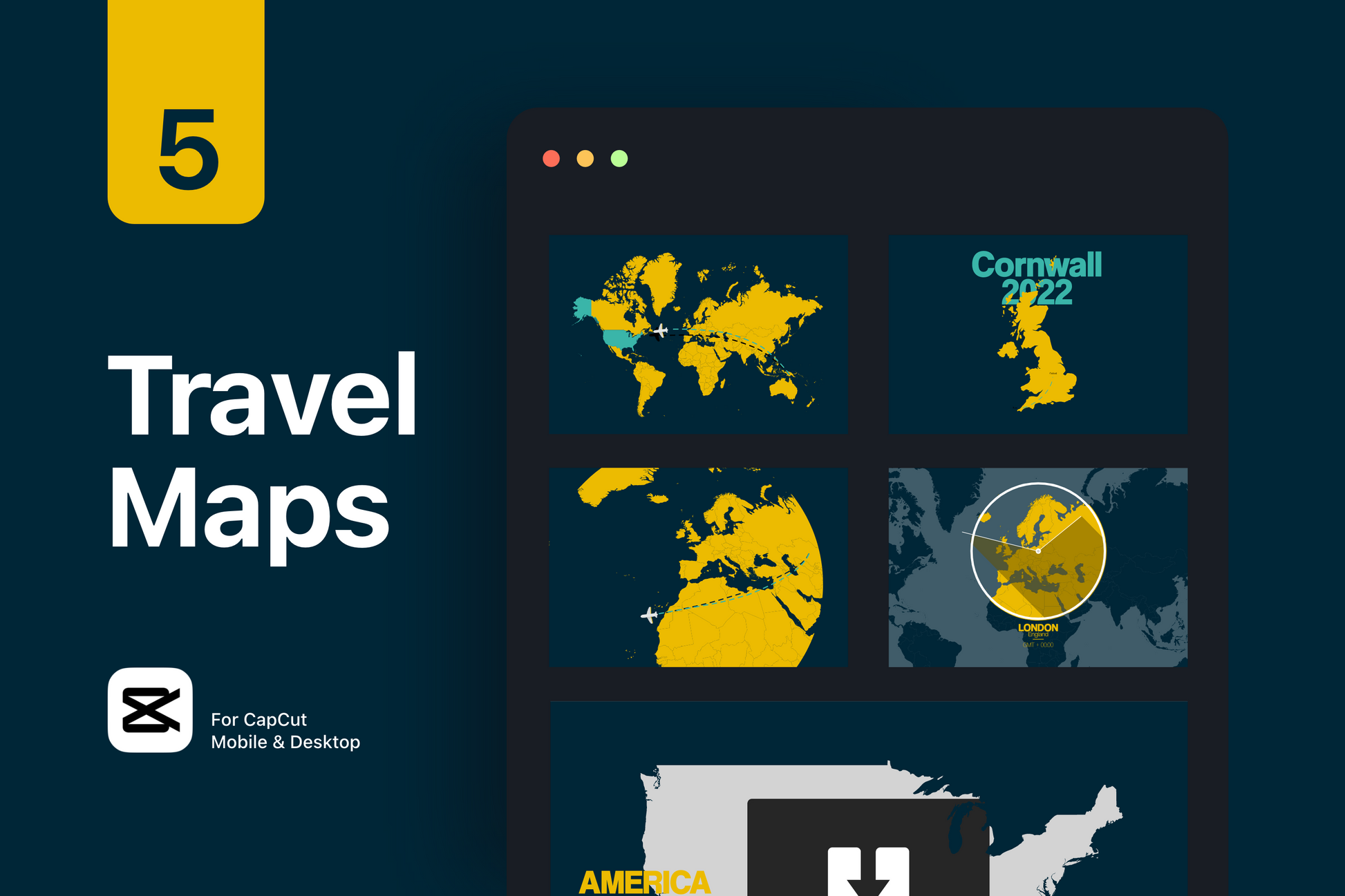 Animated Travel Graphics Pack For Capcut ccreation.store