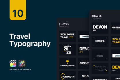 Animated Travel Pack for Final Cut Pro & Premiere Pro ccreation.store